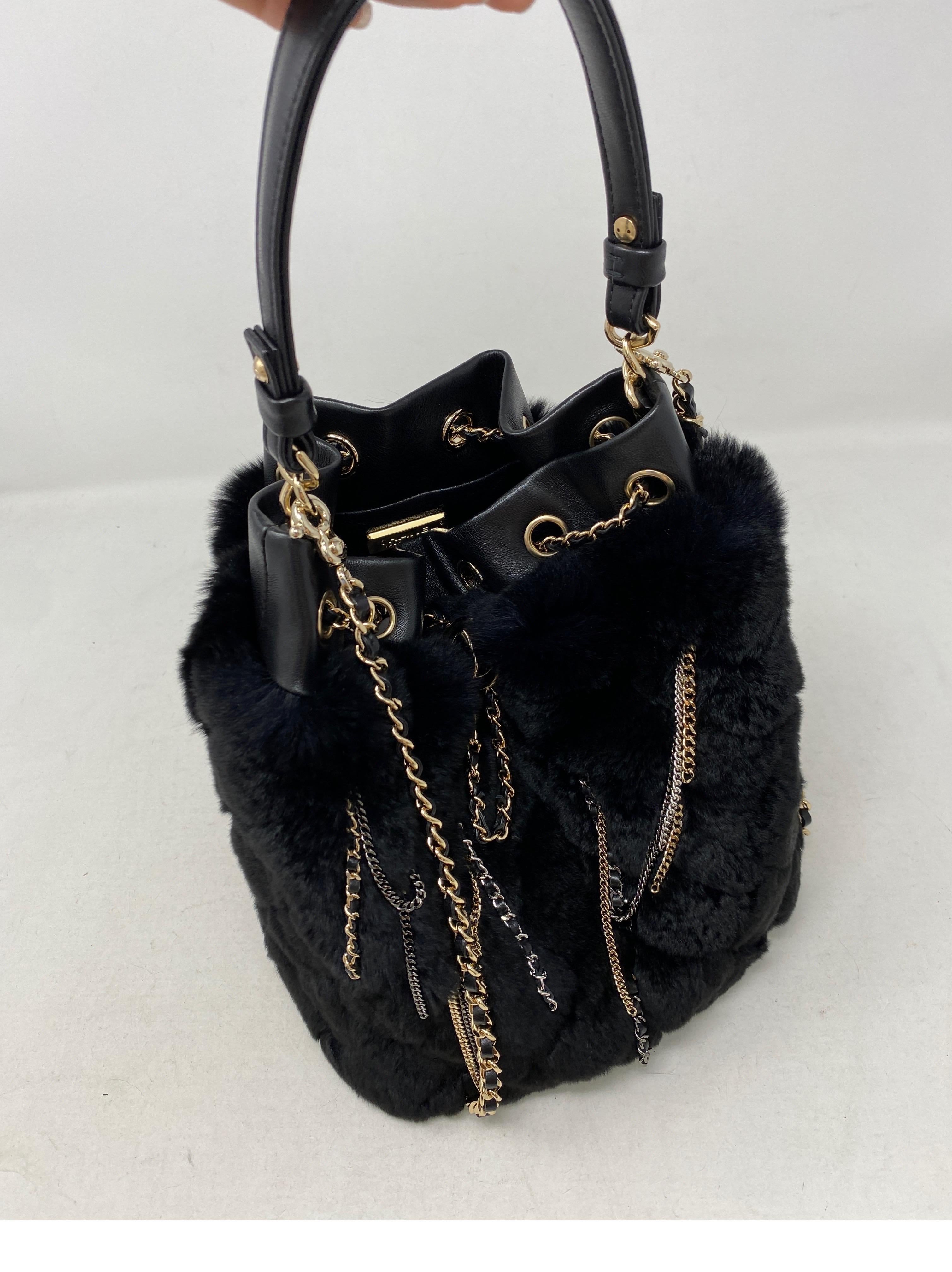 Chanel Black Mink Bucket Bag 2