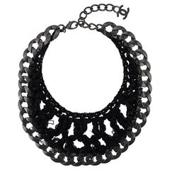 Chanel Black Multi Strand Costume Necklace
