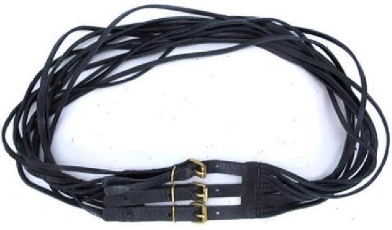 Chanel Black Multi Strap Eur 75 Us 30 166993 Cctl22 Belt For Sale 5