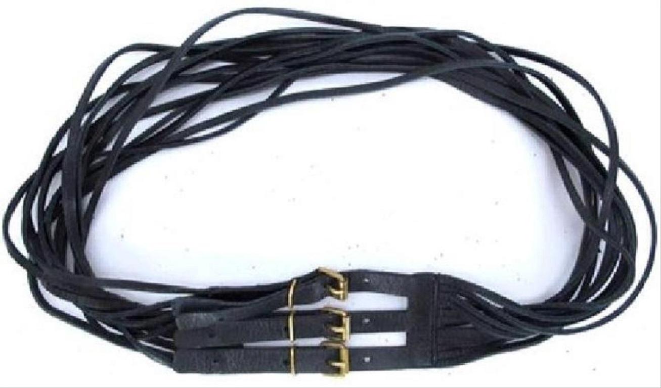 Chanel Black Multi Strap Eur 75 Us 30 166993 Cctl22 Belt For Sale 1