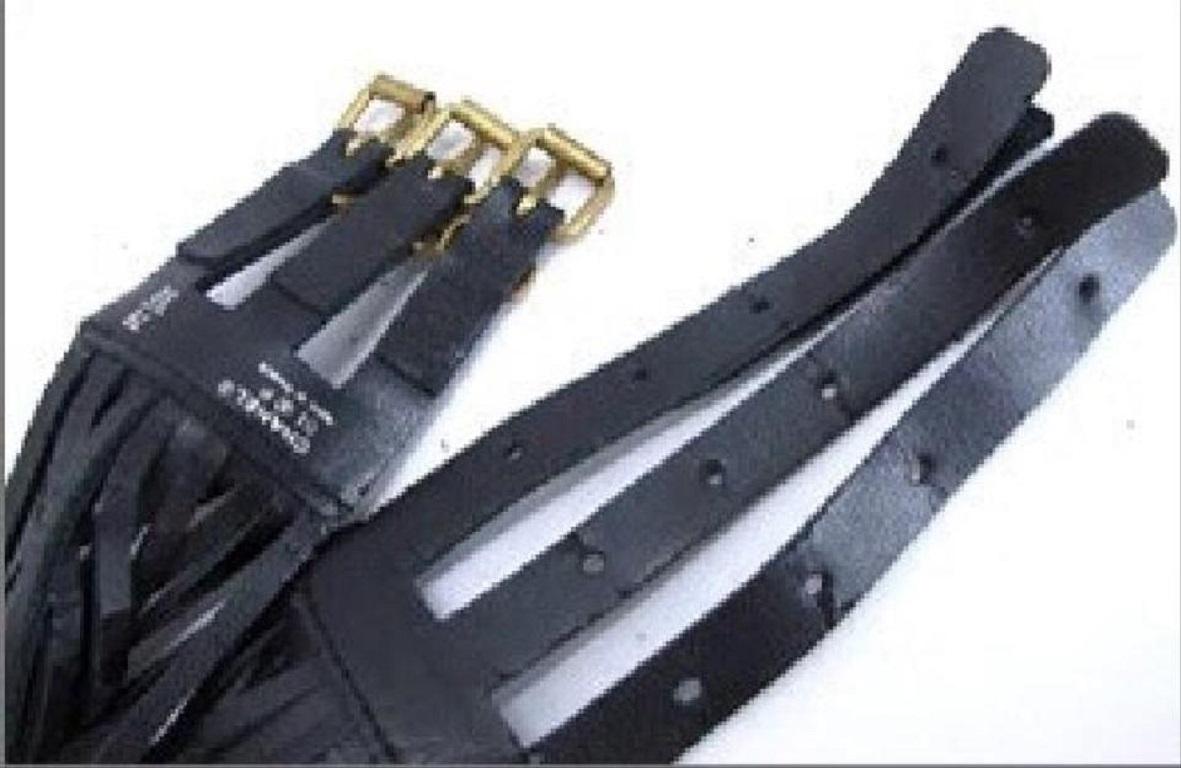 Chanel Black Multi Strap Eur 75 Us 30 166993 Cctl22 Belt For Sale 2