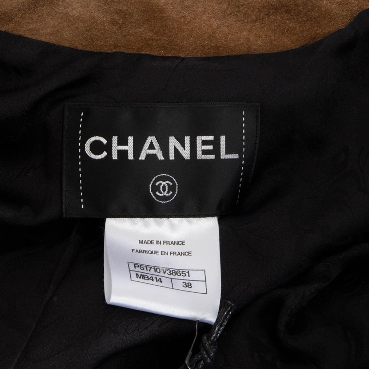CHANEL black & multicolor 2015 SALZBURG FRINGED KNIT Coat Jacket 38 S For Sale 5