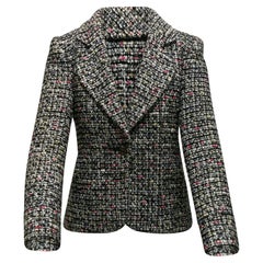 Chanel Black & Multicolor Tweed Blazer