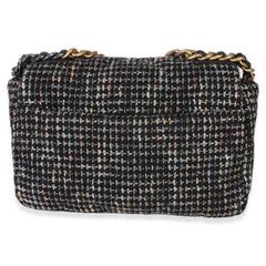 Chanel Black Multicolor Tweed Quilted Medium Chanel 19 Flap Bag