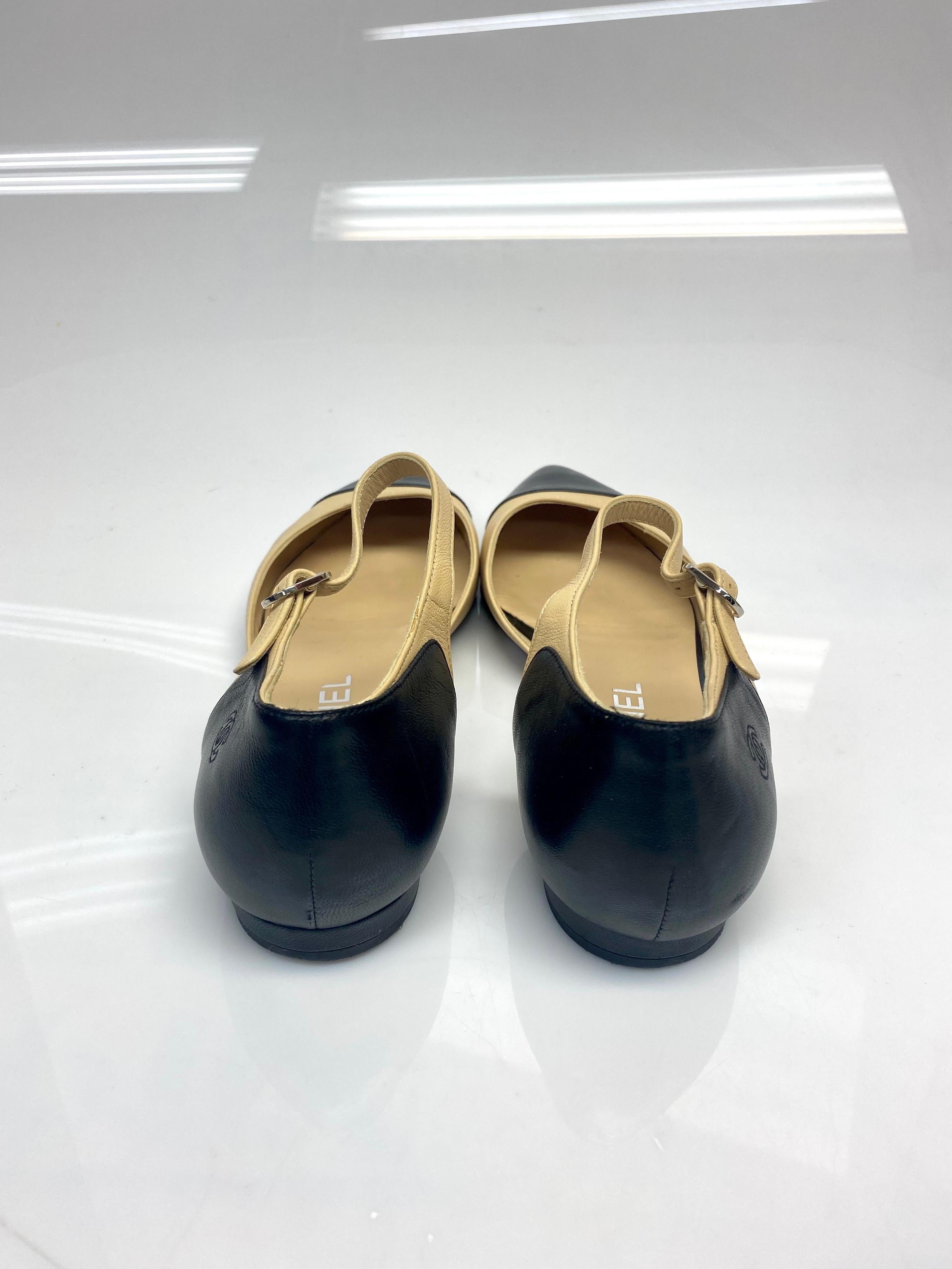 chanel nude flats