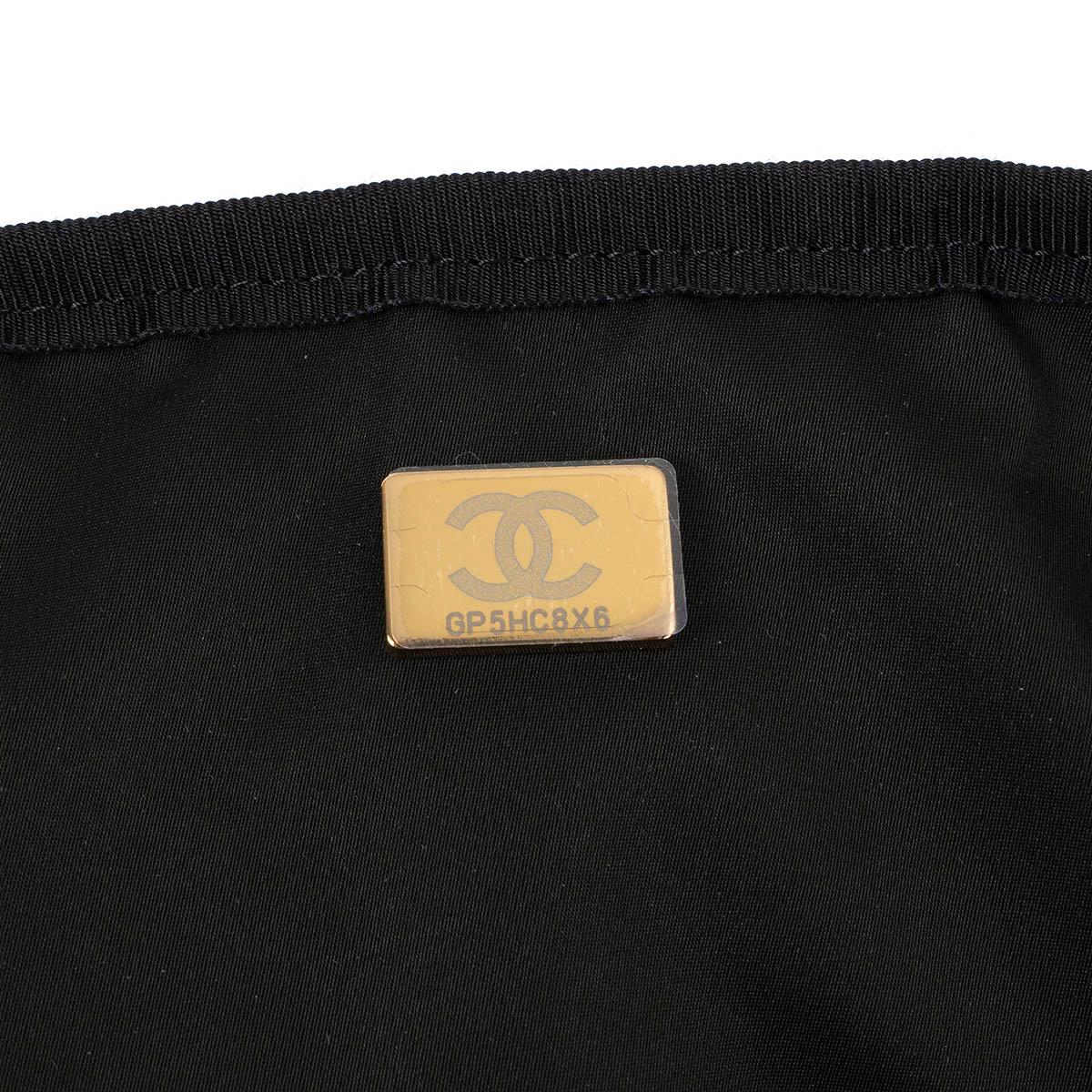 CHANEL black nylon 2022 22N COCO NEIGE LOGO TWO-IN-ONE Duffle & Backpack Bag 5