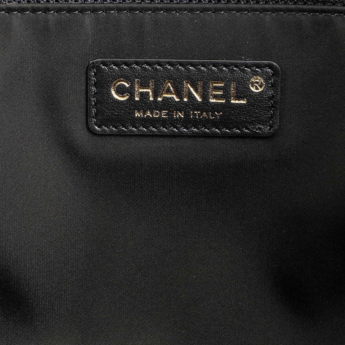 CHANEL black nylon 2022 22N COCO NEIGE LOGO TWO-IN-ONE Duffle & Backpack Bag 4