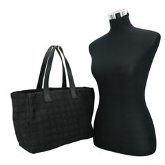 Chanel Black Nylon Canvas New Travel Line Tote Shoulder Bag