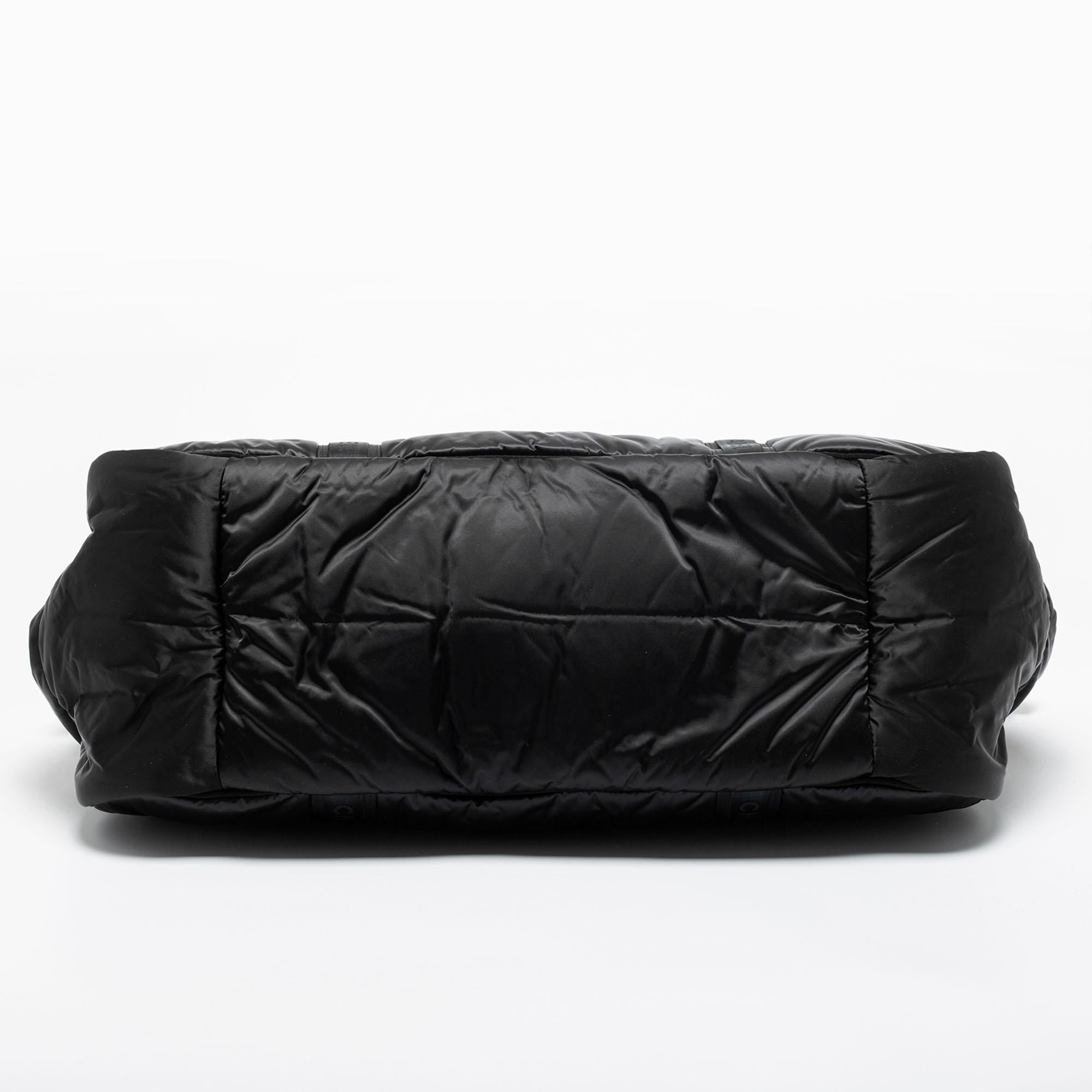 Chanel Black Nylon CC Sport Ligne Duffle Bag 6