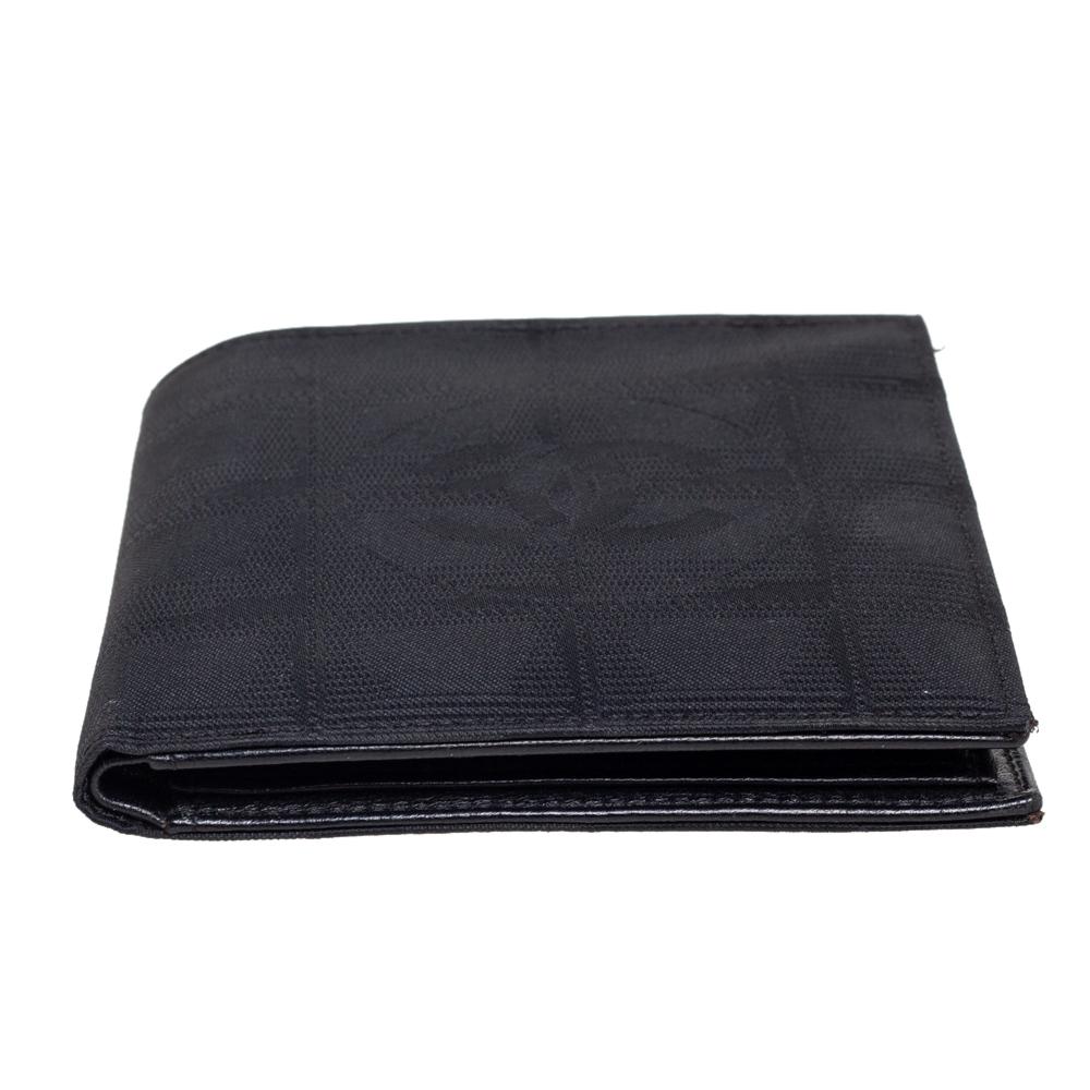 Chanel Black Nylon CC Travel Line Bifold Compact Wallet 1