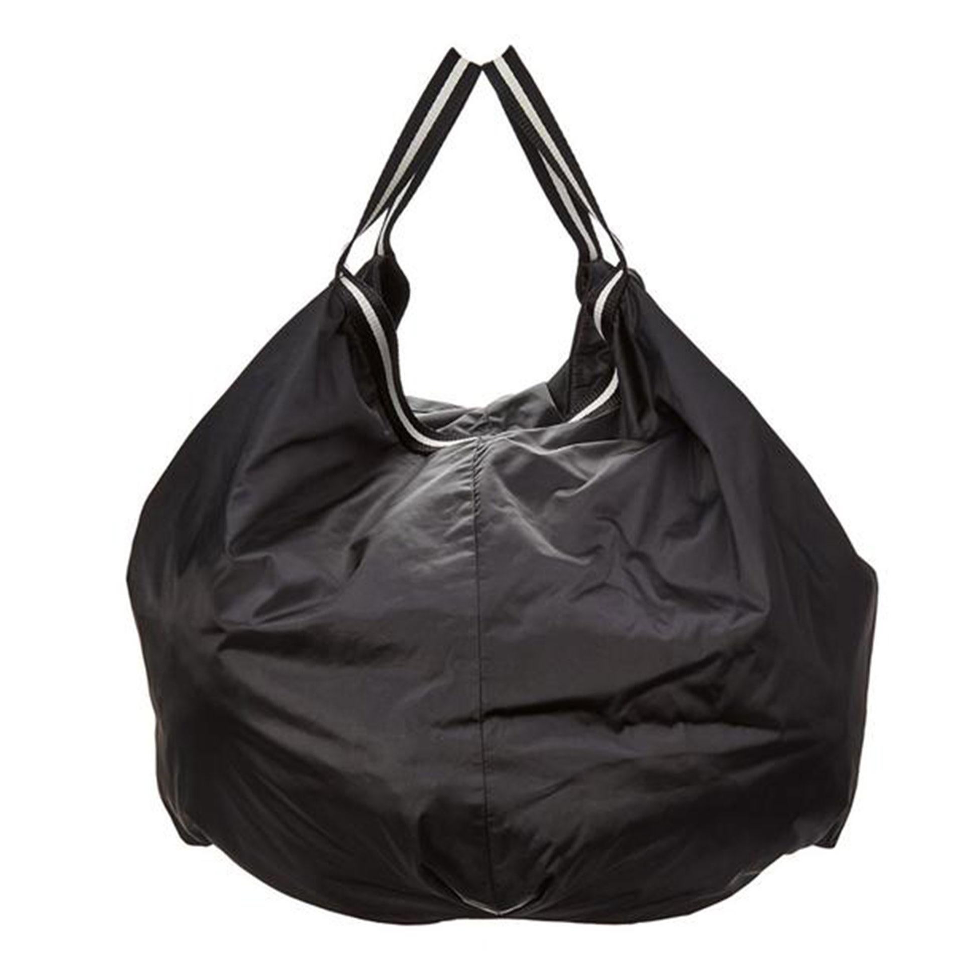 Women's or Men's Chanel Black Nylon Microfiber Large CC Logo Tote For Sale