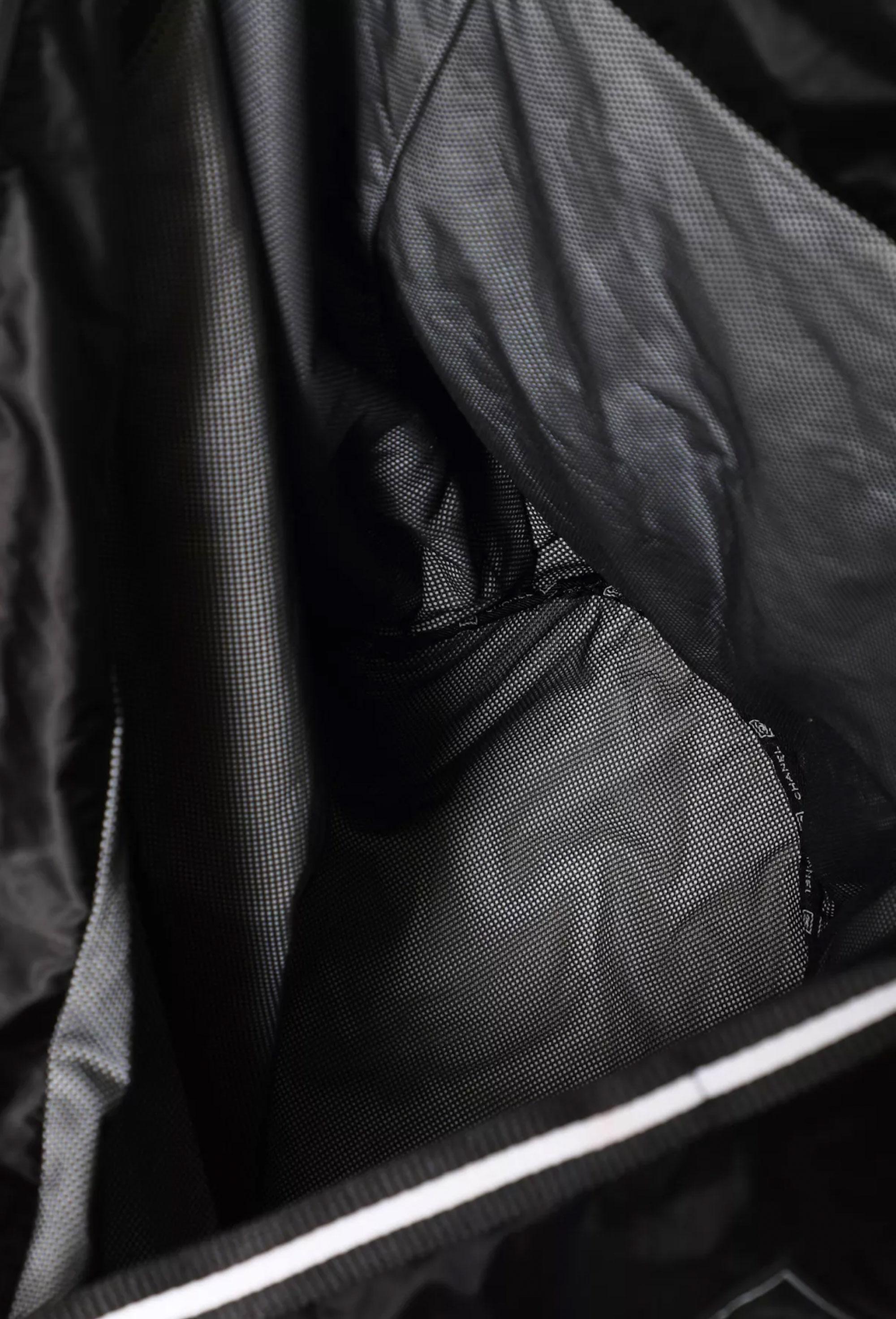 Chanel Black Nylon Microfiber Large CC Logo Tote For Sale 4