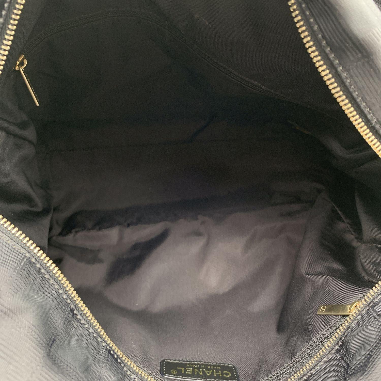 Chanel Black Nylon New Travel Line Tote Shoulder Bag 2000s 1