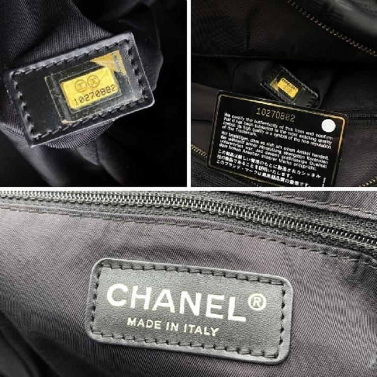 Chanel Black Nylon New Travel Line Tote Shoulder Bag 2000s 2