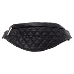 Chanel Black Nylon Quilted Waist Bag