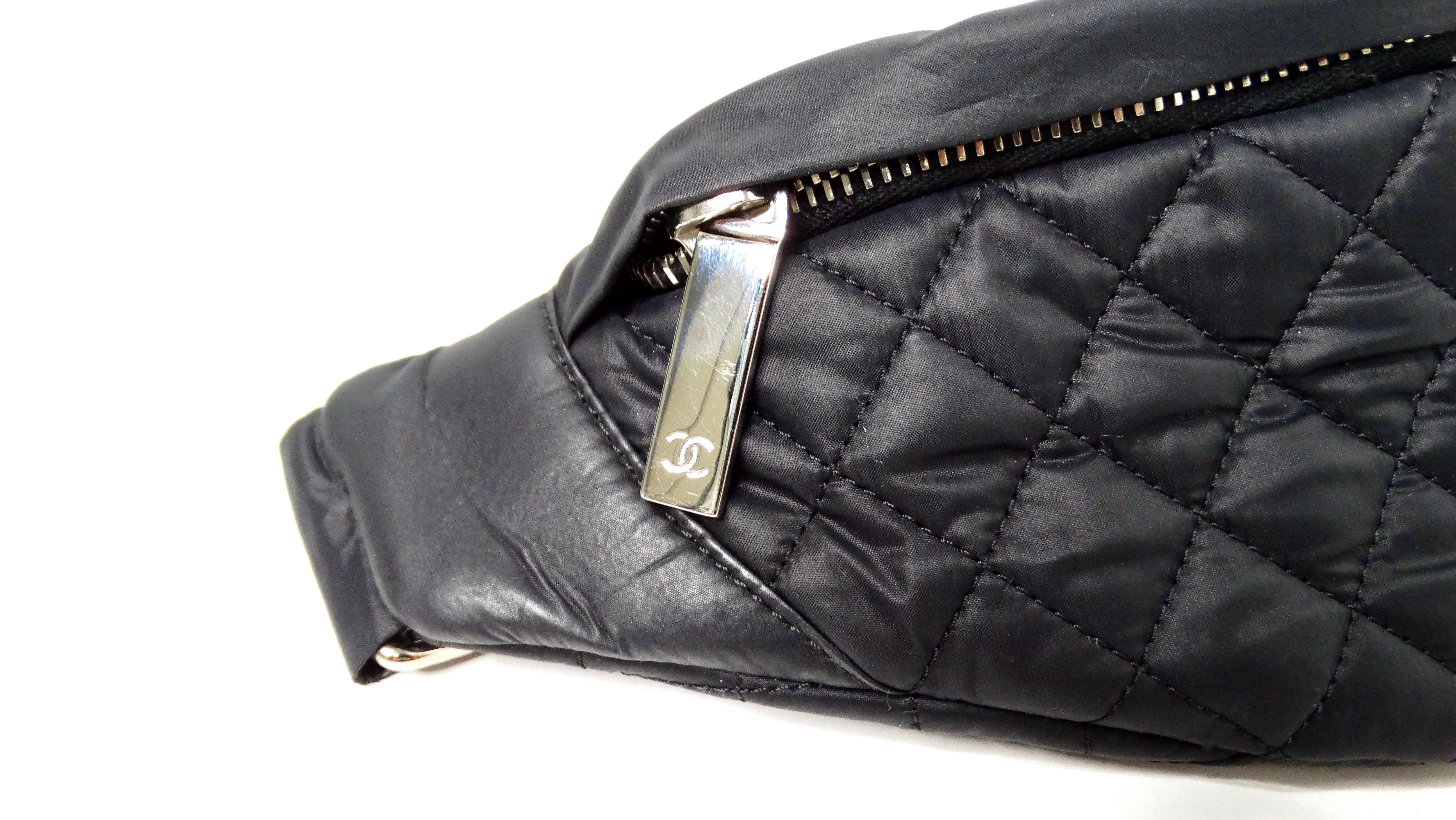 Marsupio trapuntato in nylon nero Chanel In condizioni buone in vendita a Scottsdale, AZ