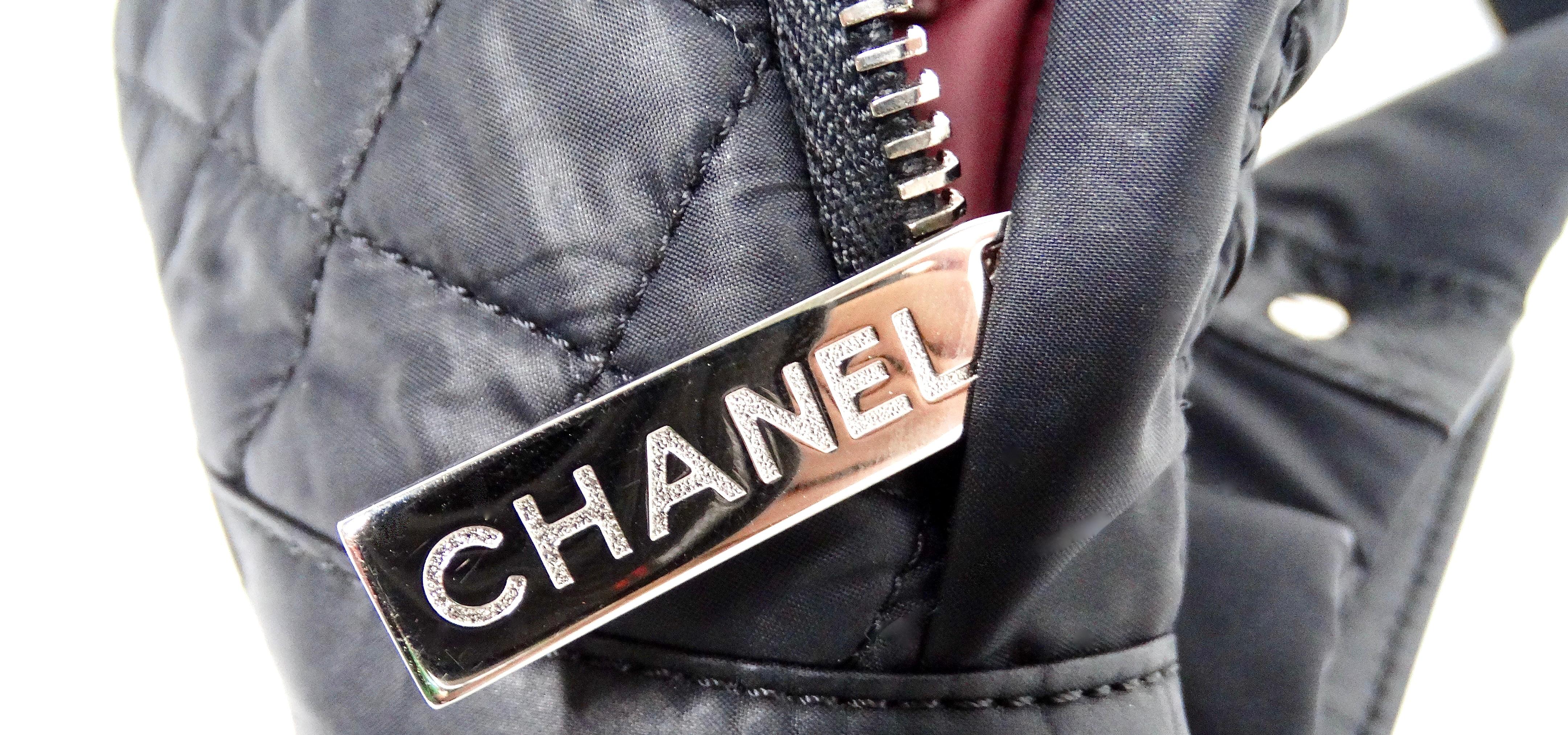 Marsupio trapuntato in nylon nero Chanel in vendita 1