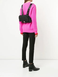 Chanel 2005 Vintage Rare Black Nylon Coco Niege Sport Duma Clasic Flap Backpack