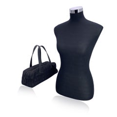 Chanel Black Nylon Travel Line Bassotto Top Handle Bag