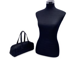 Chanel Black Nylon Travel Line Bassotto Top Handle Bag