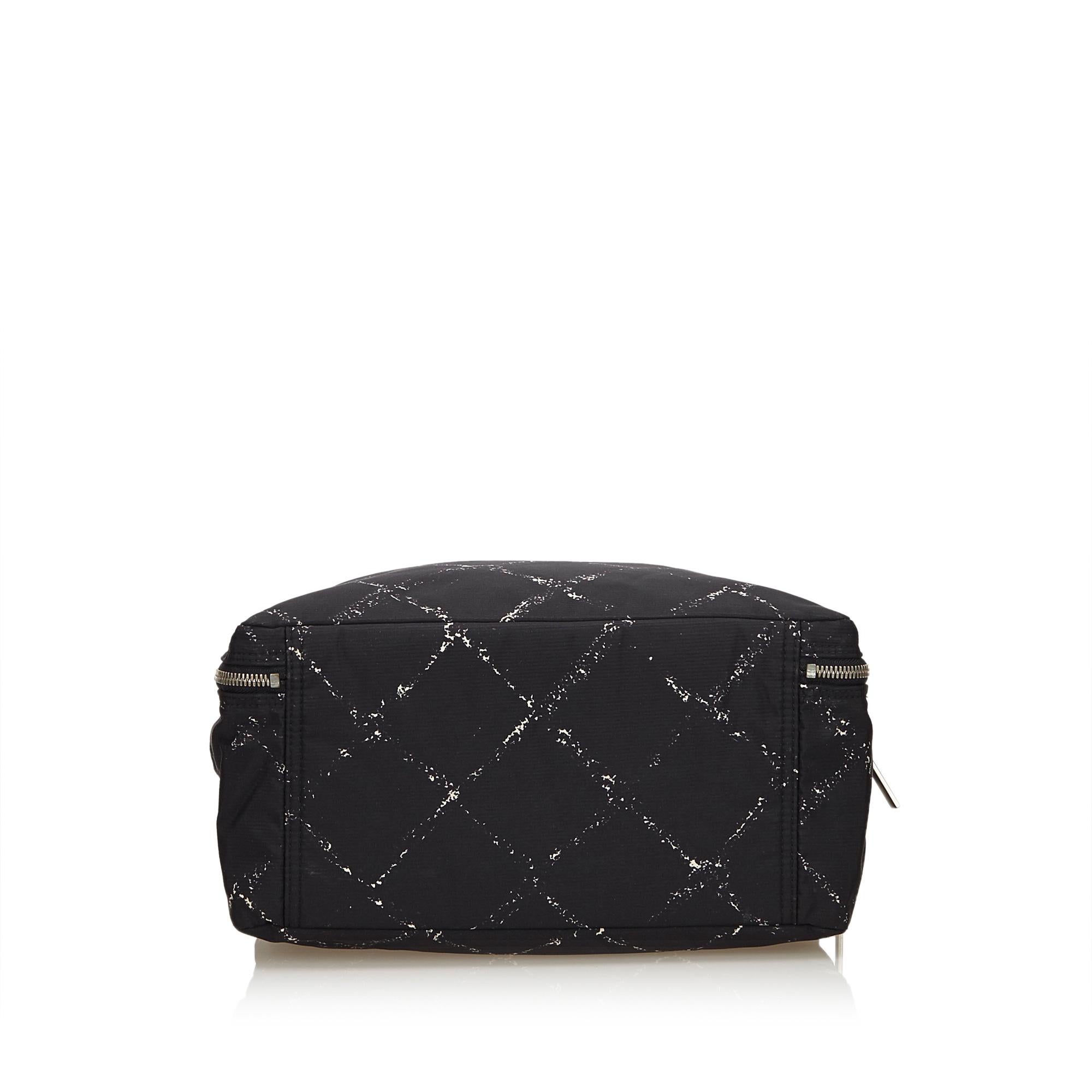 Women's or Men's Chanel Black Old Travel Mini Boston Bag For Sale
