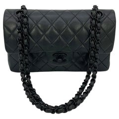 Chanel Black on Black 9 inch Small 2.55 Double Flap Classic 