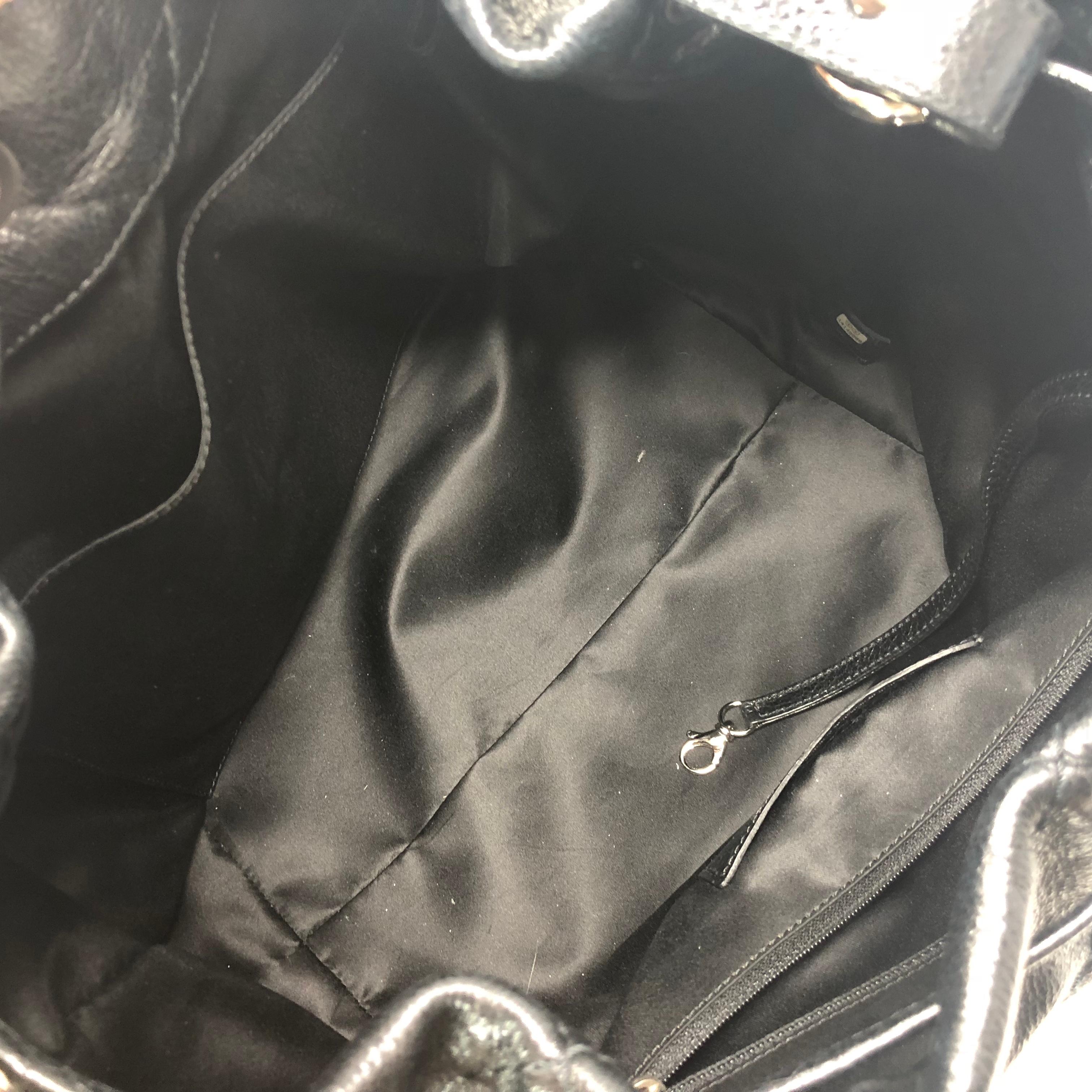 Chanel Black On the Road Large Drawstring Bucket Tote Bag In Excellent Condition In Scottsdale, AZ