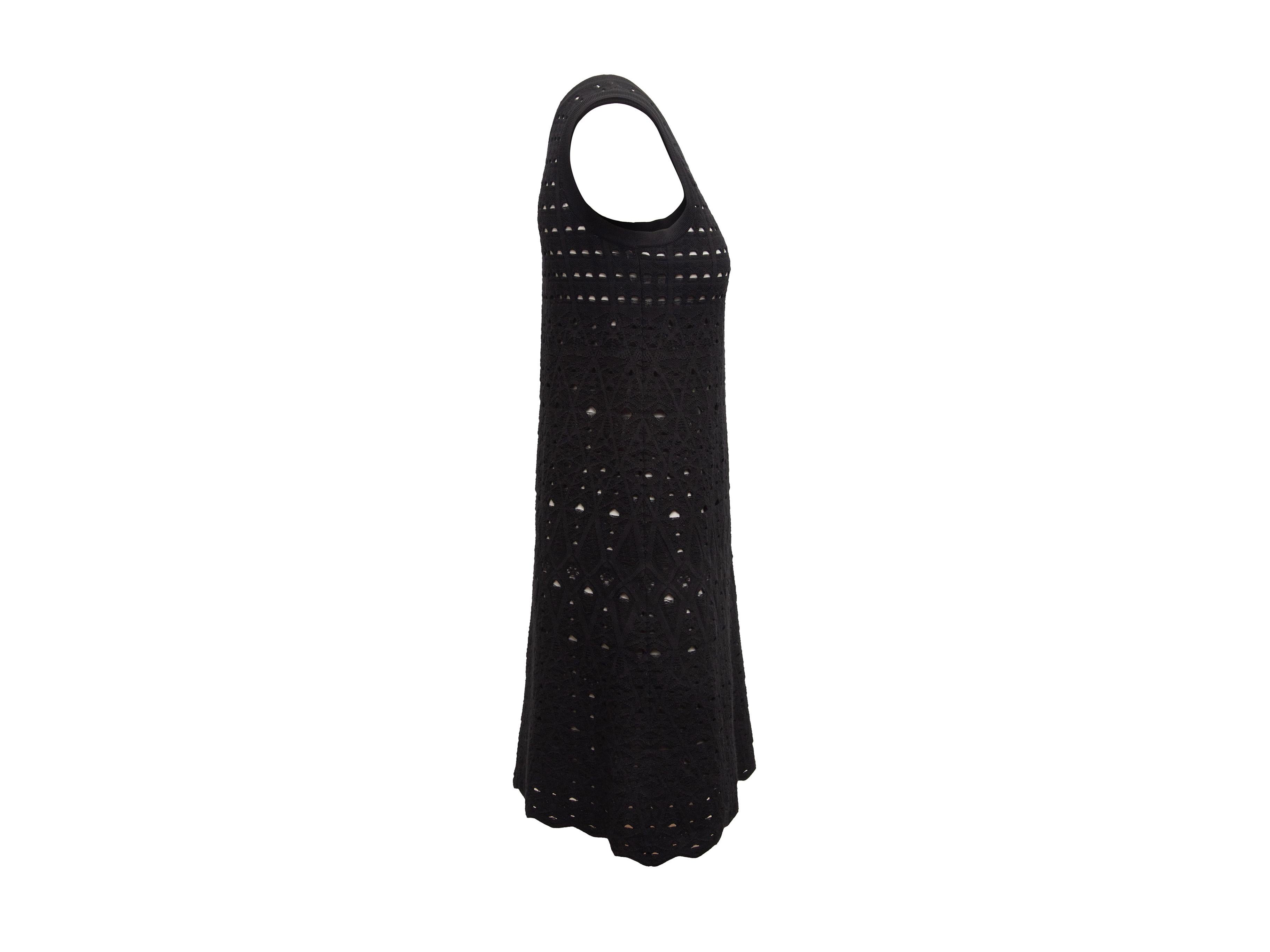 Chanel Black Open Knit Sleeveless Dress 1