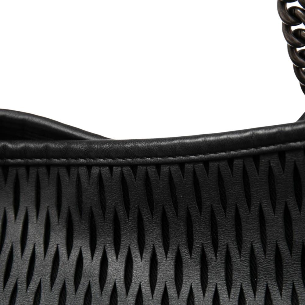perforated leather tote