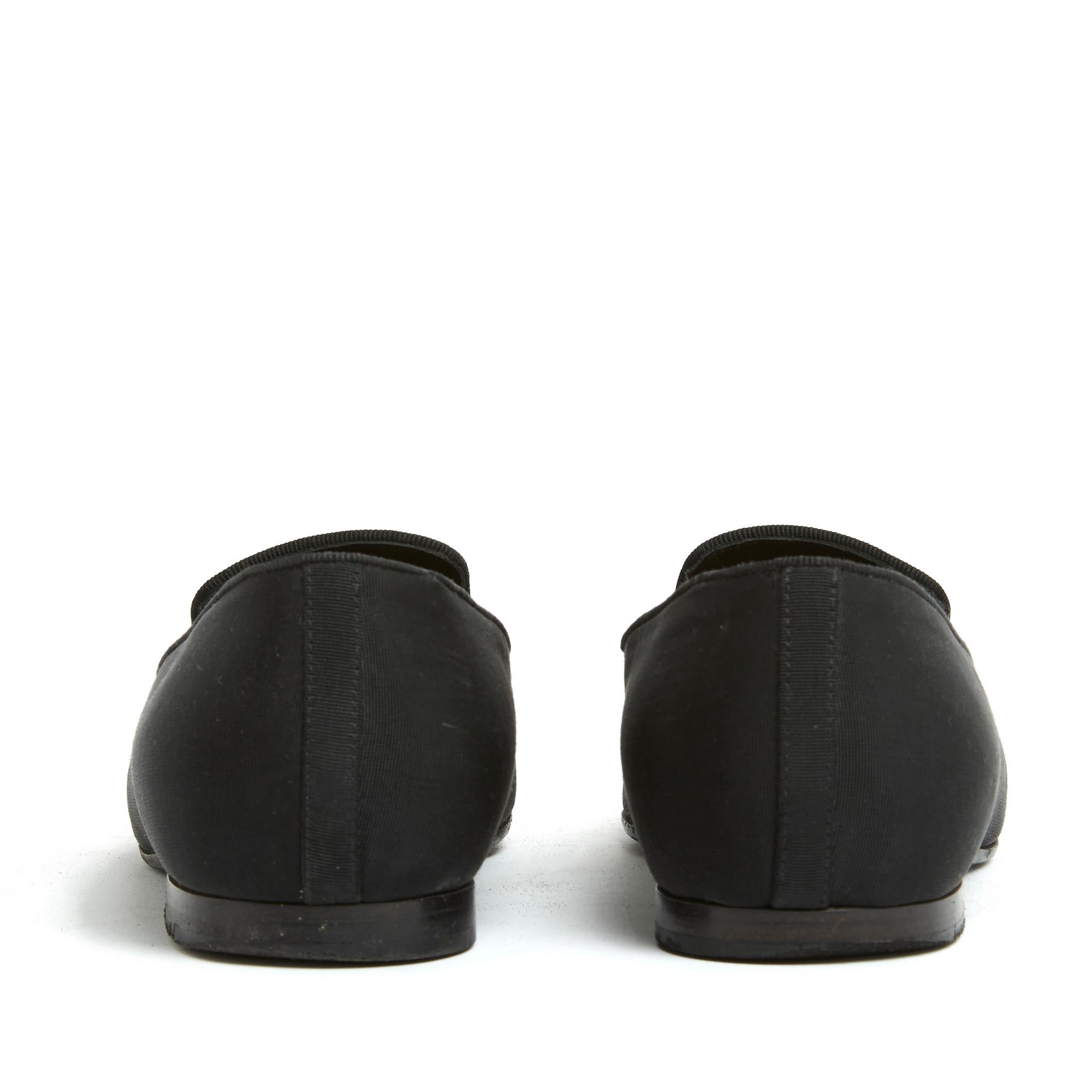 Women's or Men's Chanel Black Ottoman loafers EU38 For Sale