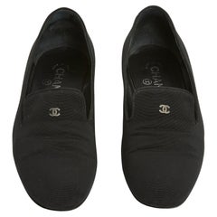 Chanel Black Ottoman loafers EU38
