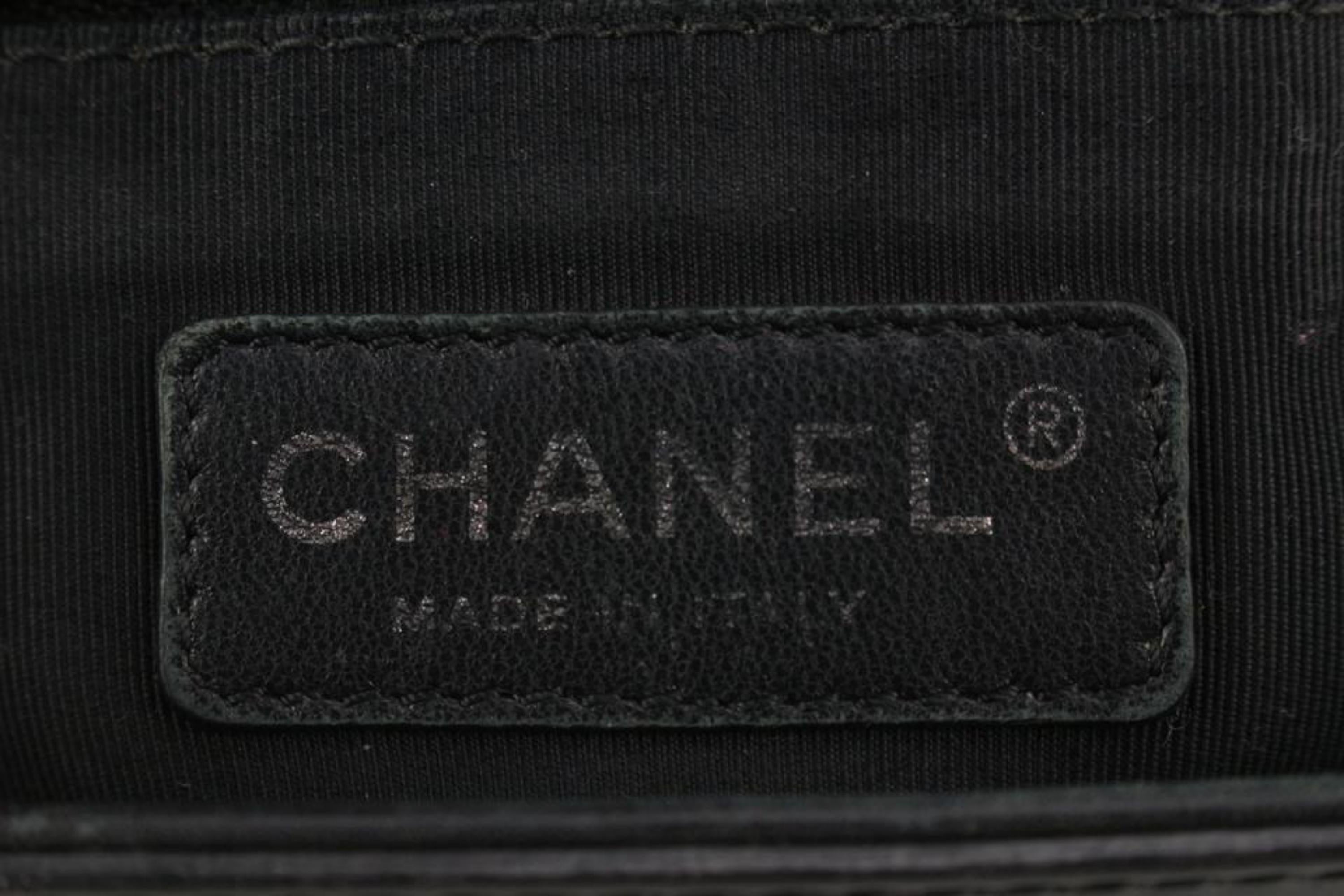 Chanel Black Patent Calfskin Quilted New Medium Plexiglass Boy Flap