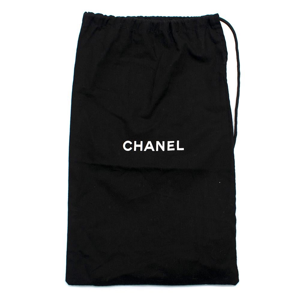 Chanel Black Patent Cap-Toe Ballerina Flats - Size EU 39.5 5
