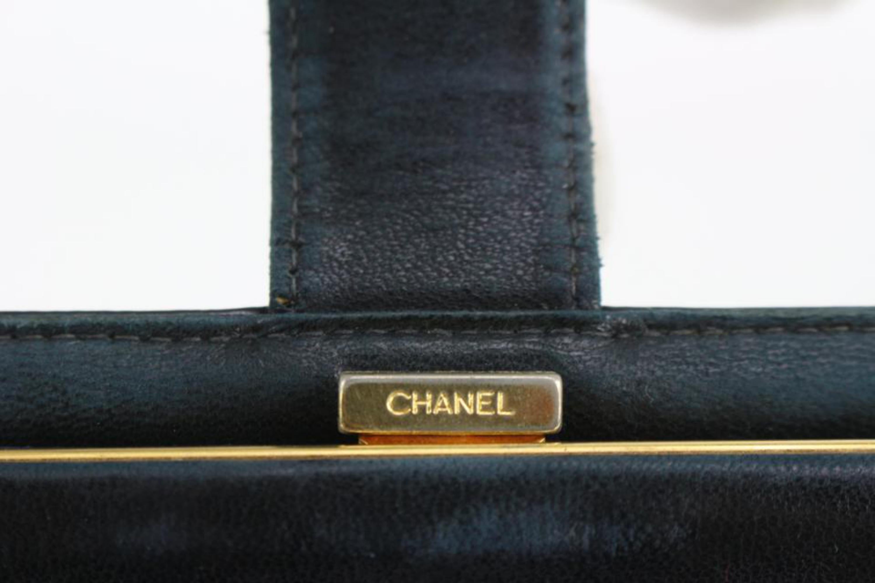 Chanel Black Patent CC Logo Long Flap Wallet 1210c31 3
