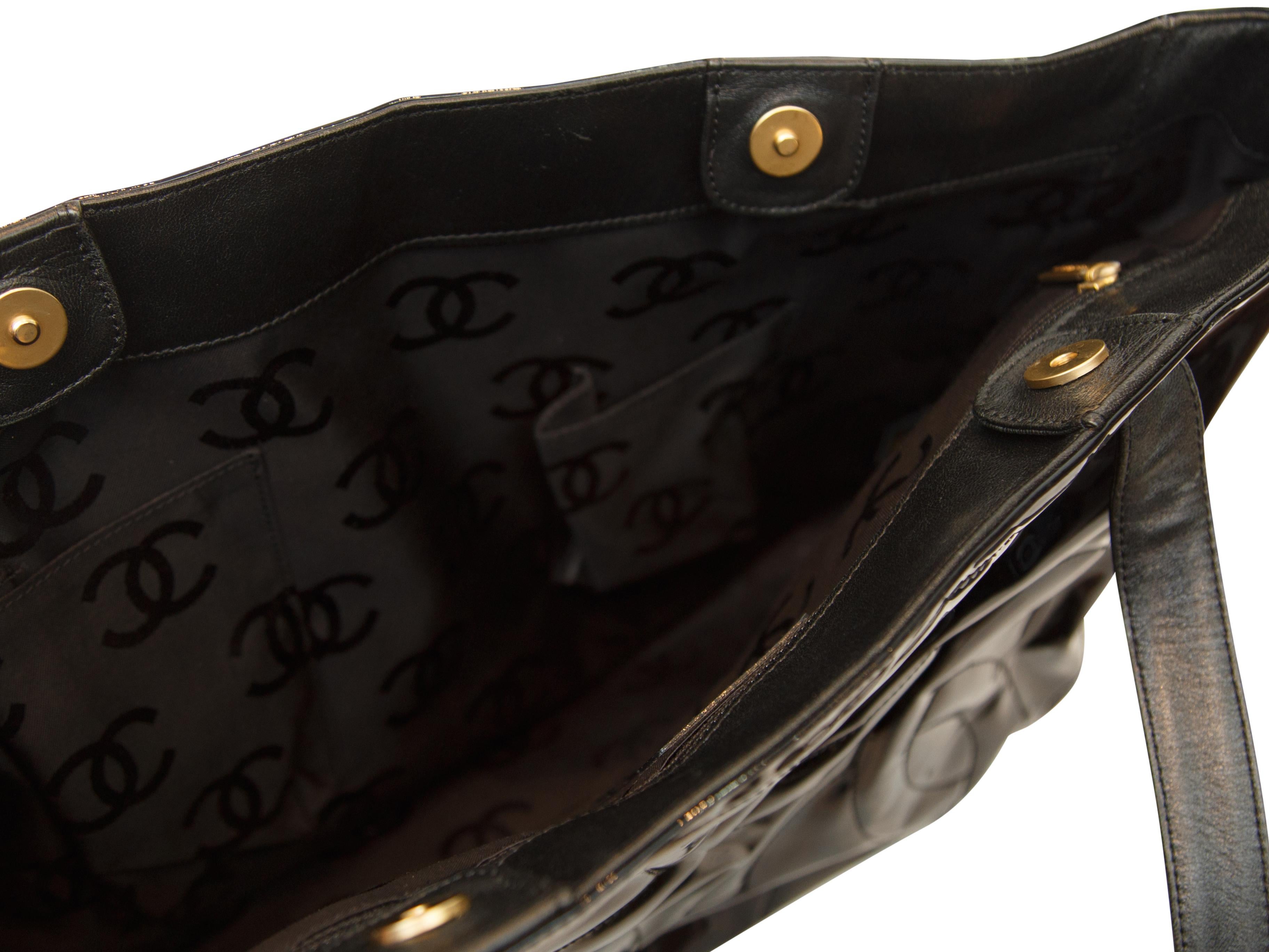 Women's Chanel Black Patent CC Tote Bag