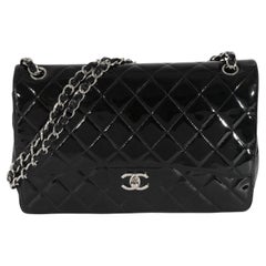 Chanel Black Patent Classic Jumbo Flap Bag