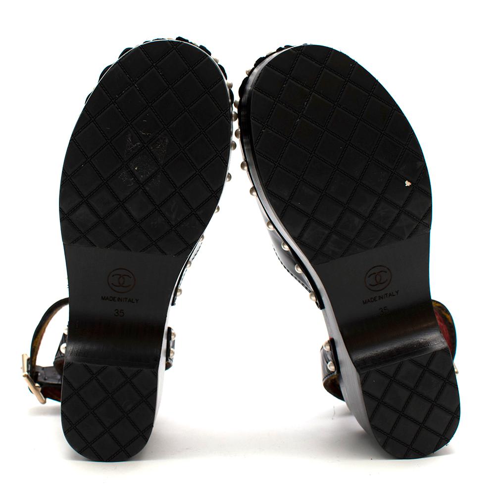 chanel clogs with strap