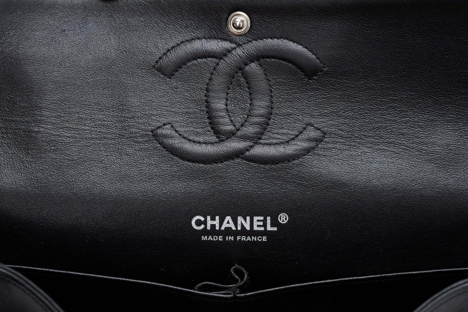 Chanel Black Patent Double Flap 10