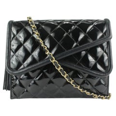 Chanel Borsa nera con frange e nappe 524cas610