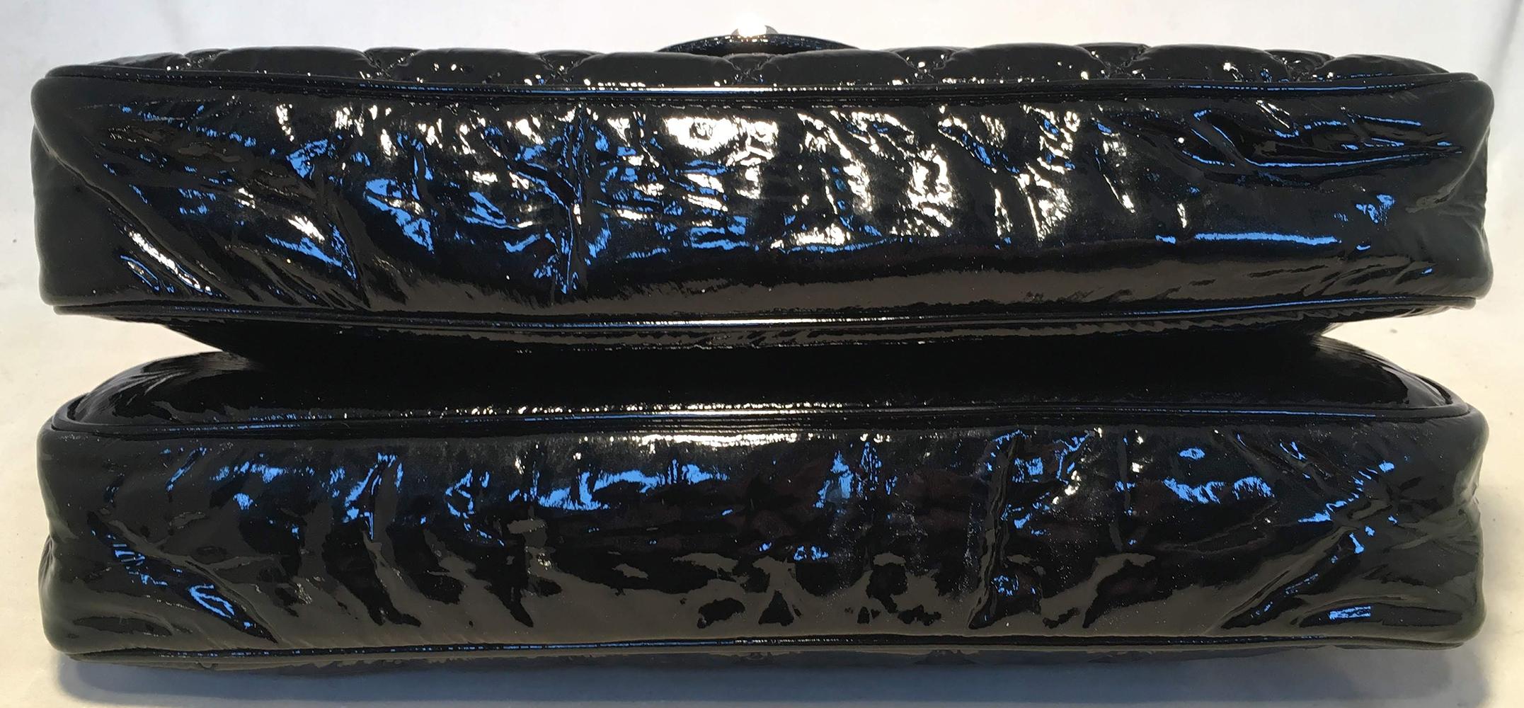 black patent leather chanel bag