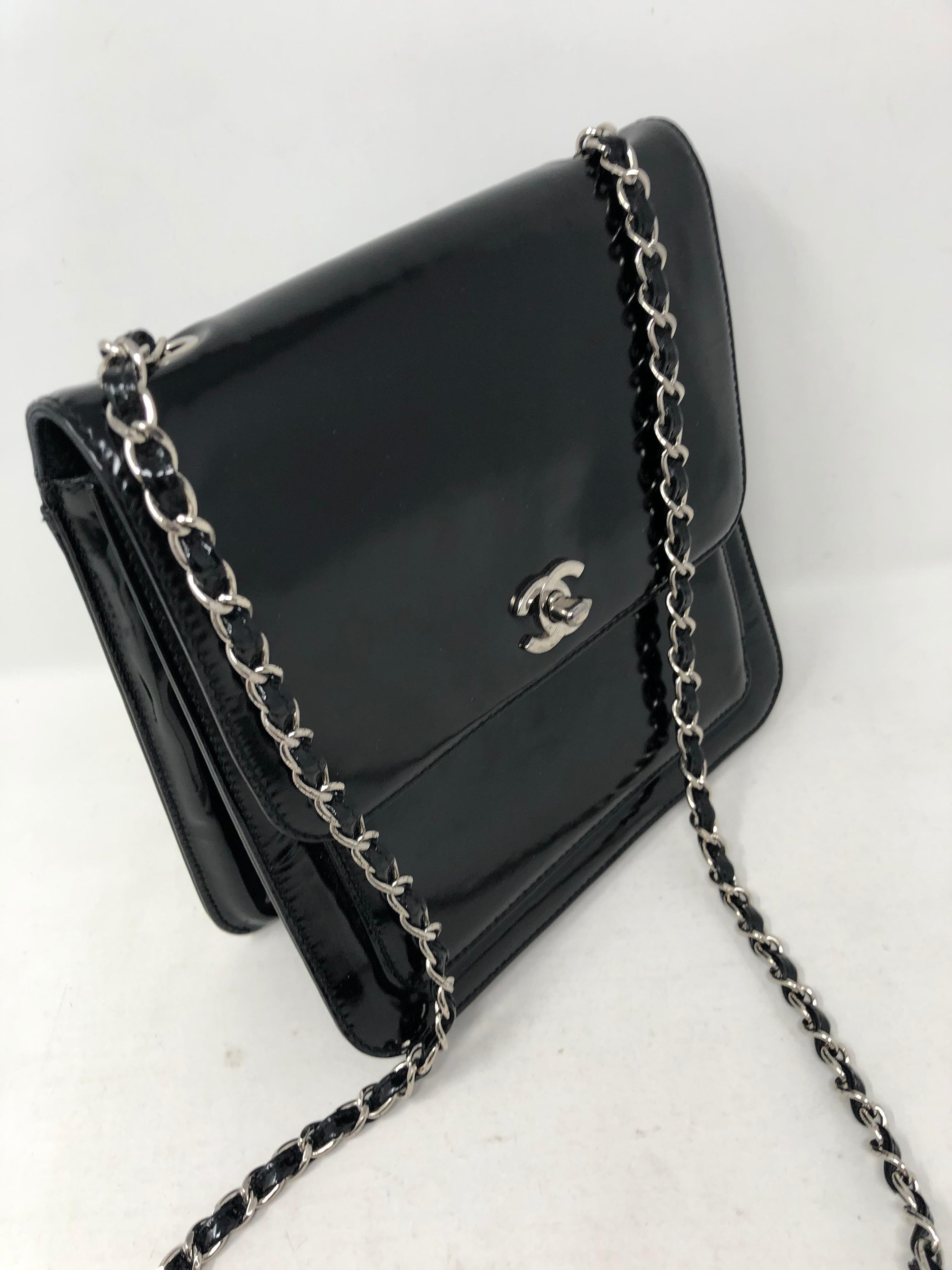 Chanel Black Patent Leather Bag  In Good Condition In Athens, GA