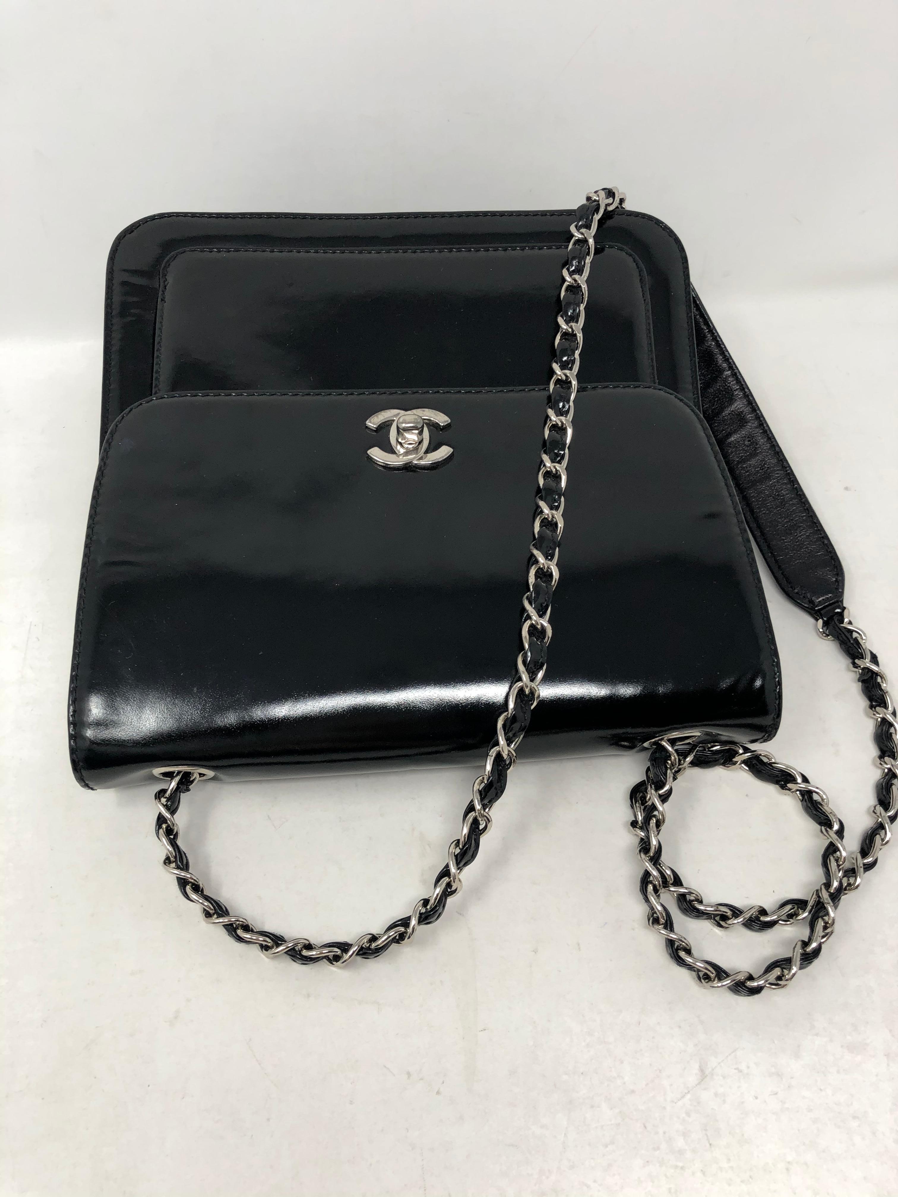 Chanel Black Patent Leather Bag  1
