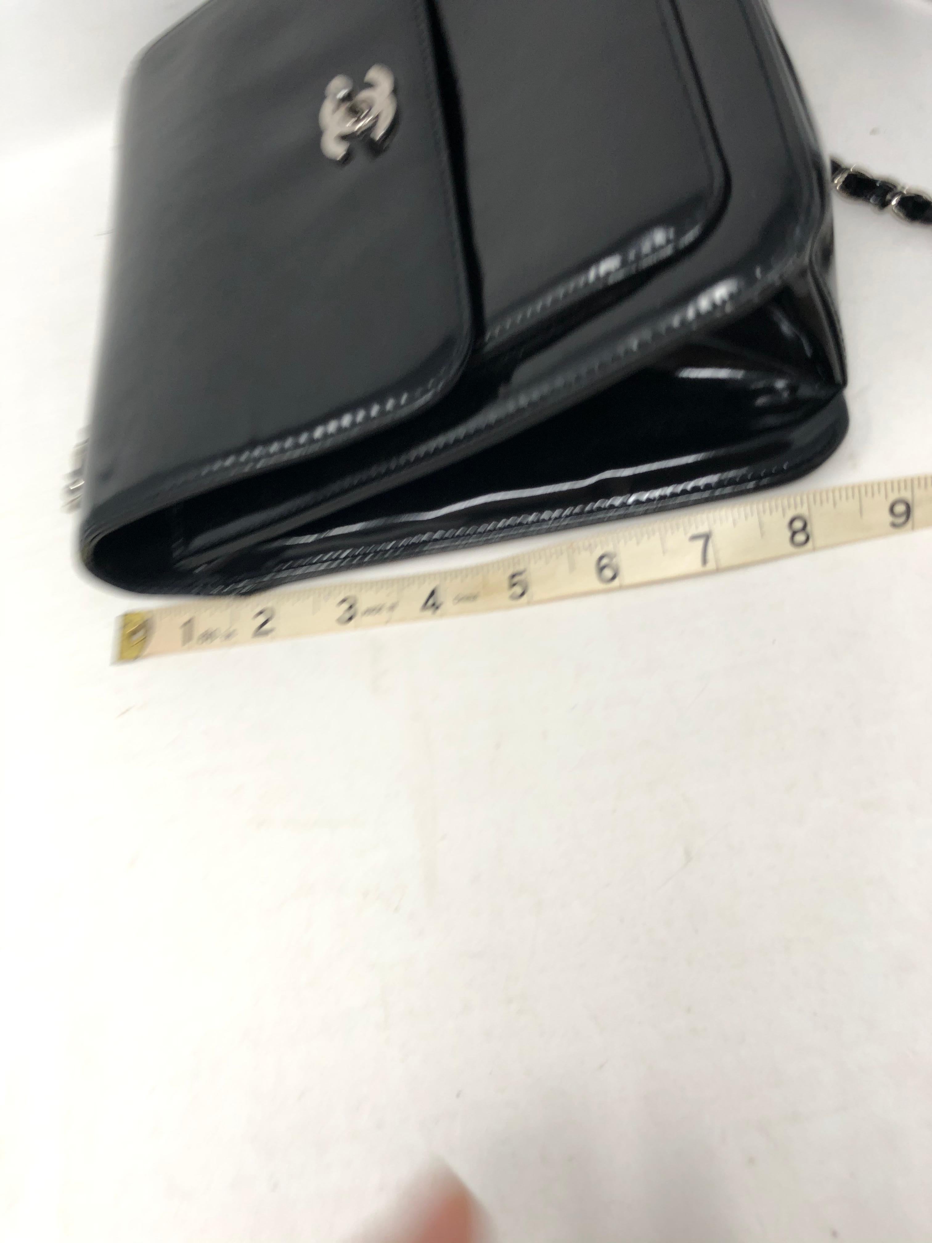 Chanel Black Patent Leather Bag  4
