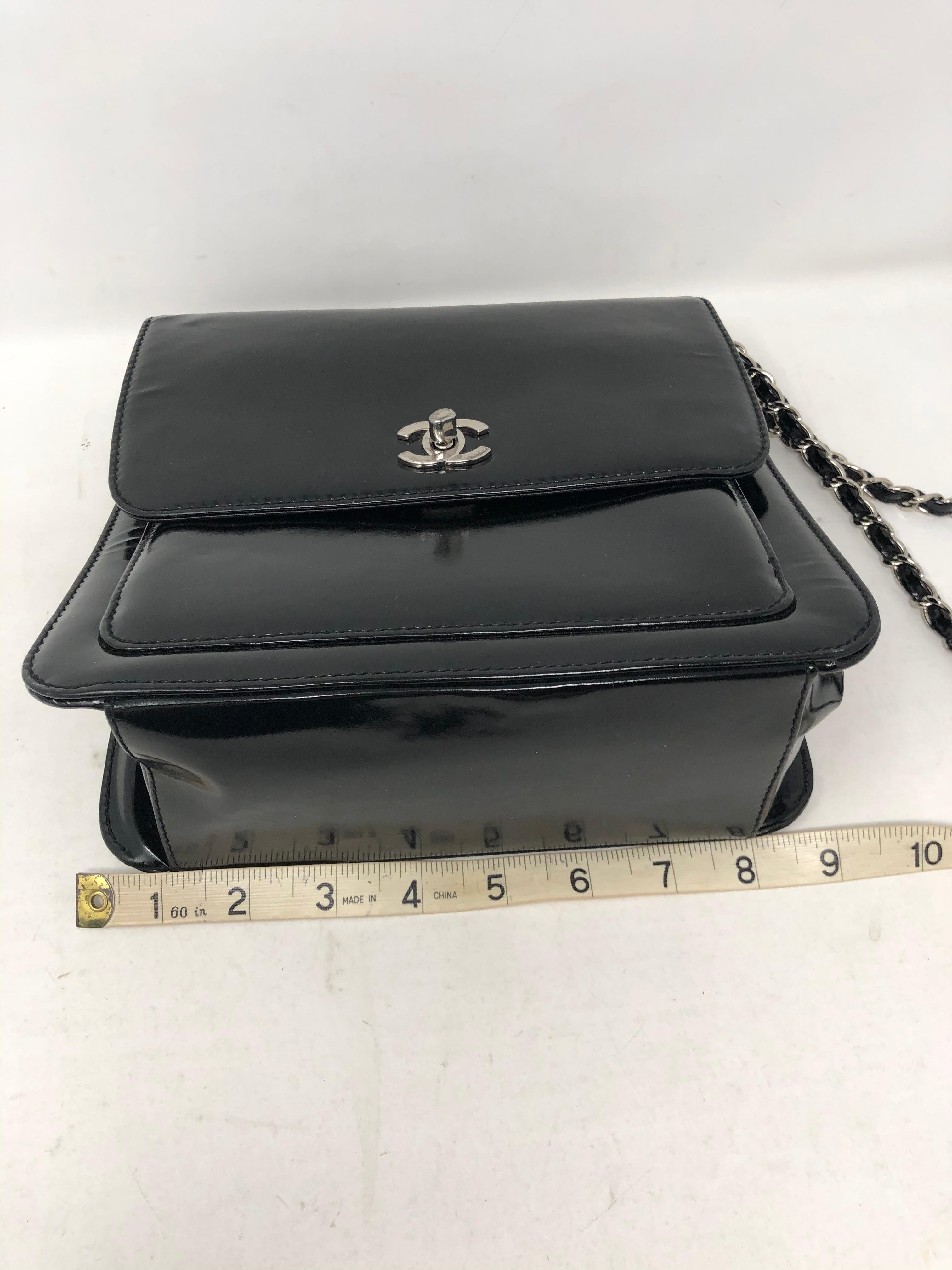 Chanel Black Patent Leather Bag  5