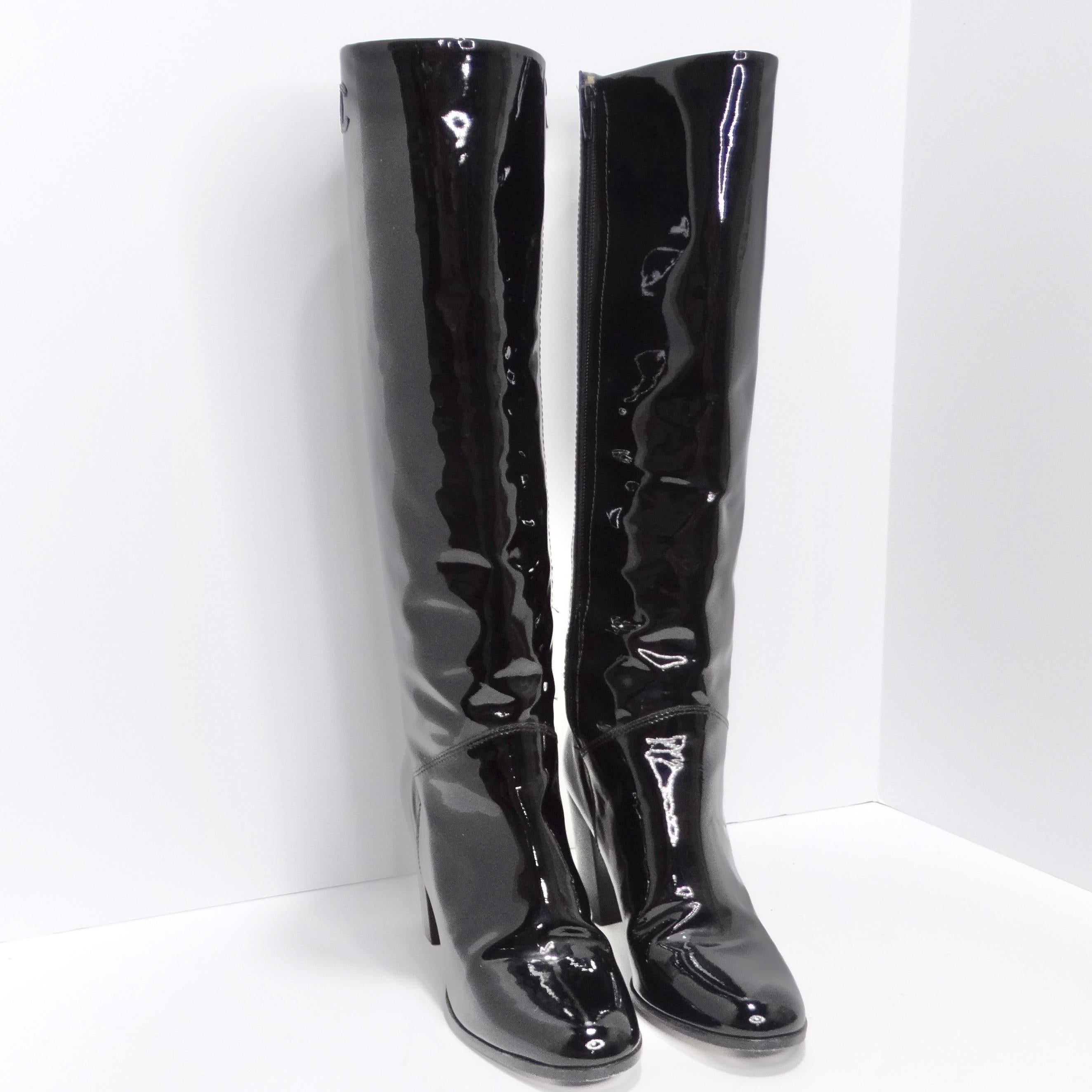 chanel black boots