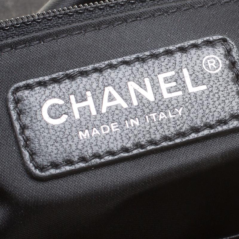 Chanel Black Patent Leather Camellia Accordion 3 Classic Flap Bag 4