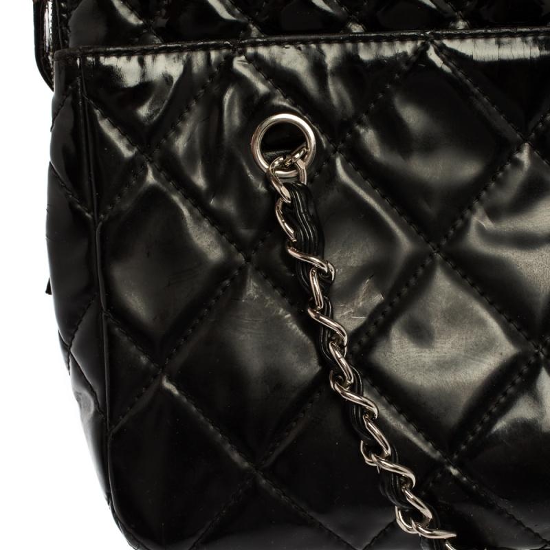 Chanel Black Patent Leather Camera In The Business Bag 7