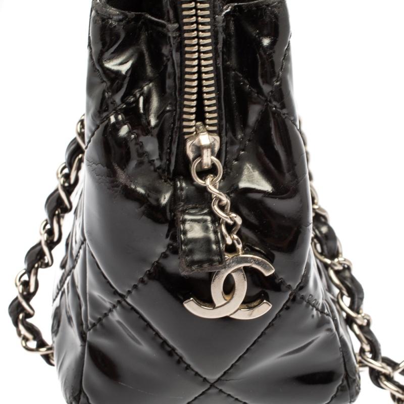 Chanel Black Patent Leather Camera In The Business Bag 4