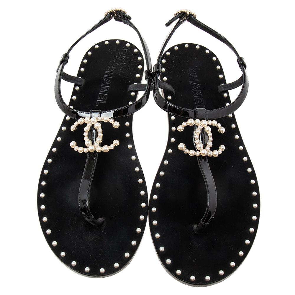 chanel buckle sandals
