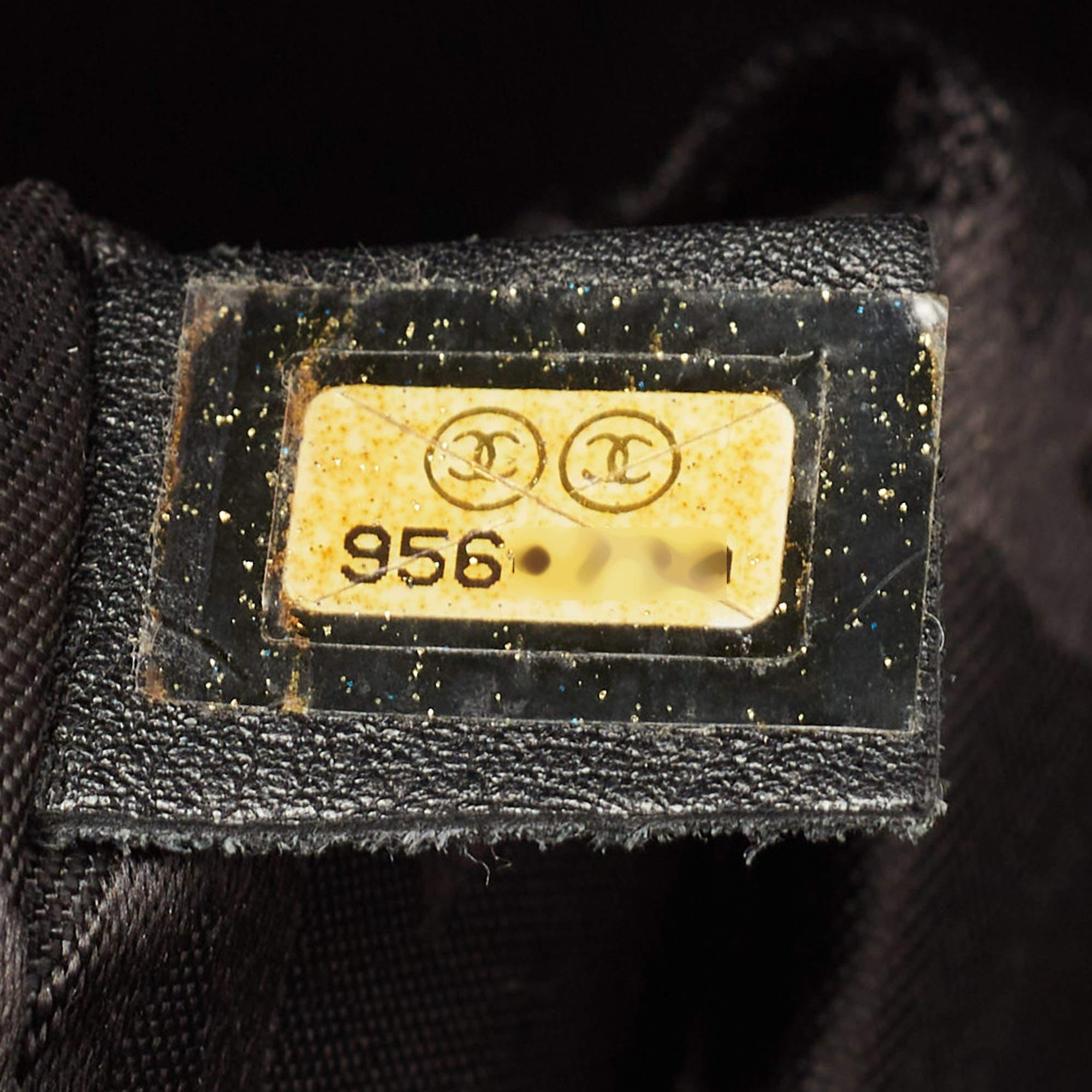 Chanel Black Patent Leather CC Tote 9